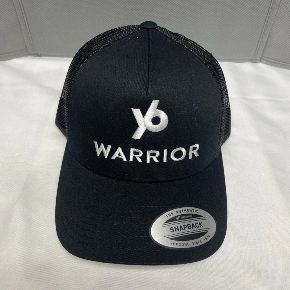 YogaSix Warrior Authentic Snapback Black and White Hat Adjustable Sizes